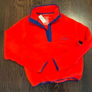 L.L Bean Classic Fleece Pullover - Lobster Red